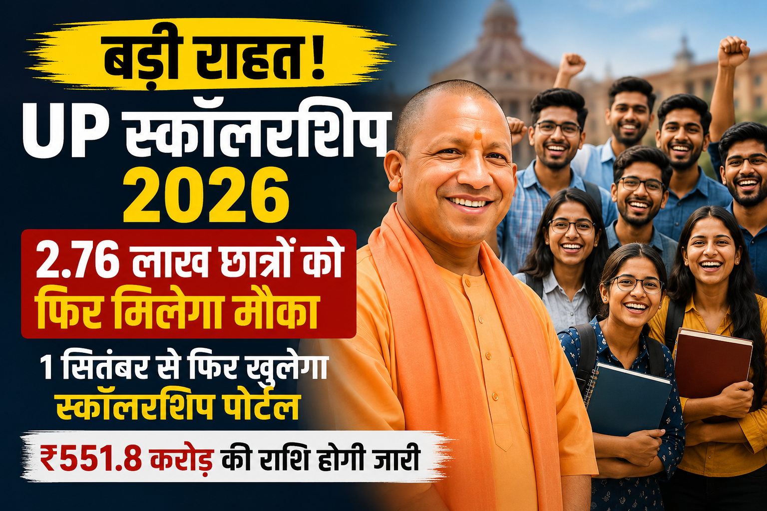 UP scholarship portal reopen 2026