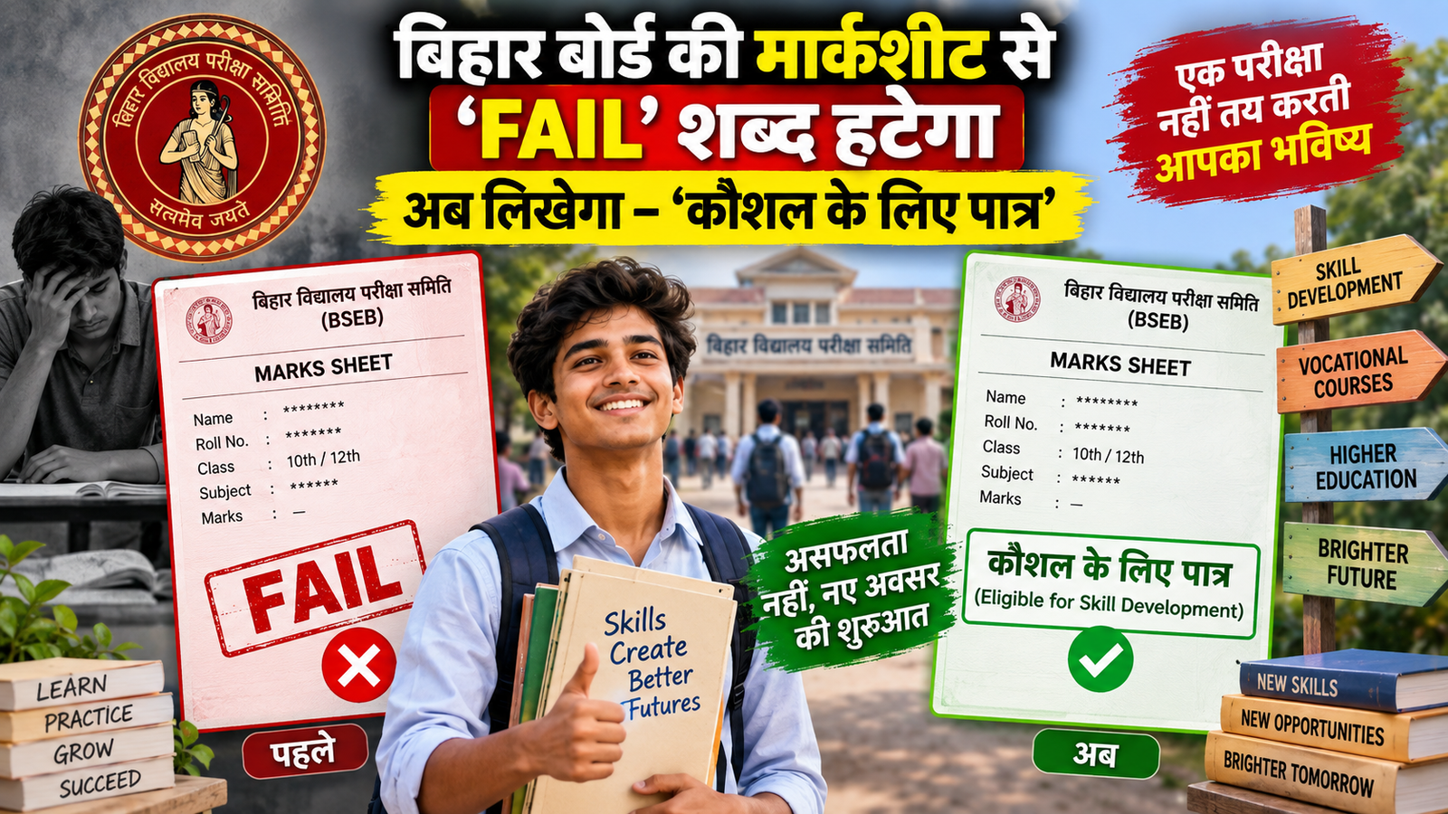 Bihar marksheet fail replaced 2026