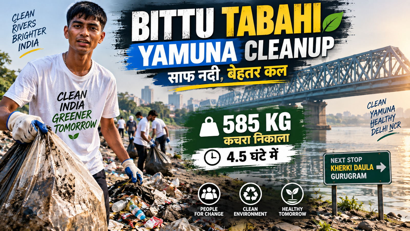 Bittu Tabahi Yamuna Cleanup