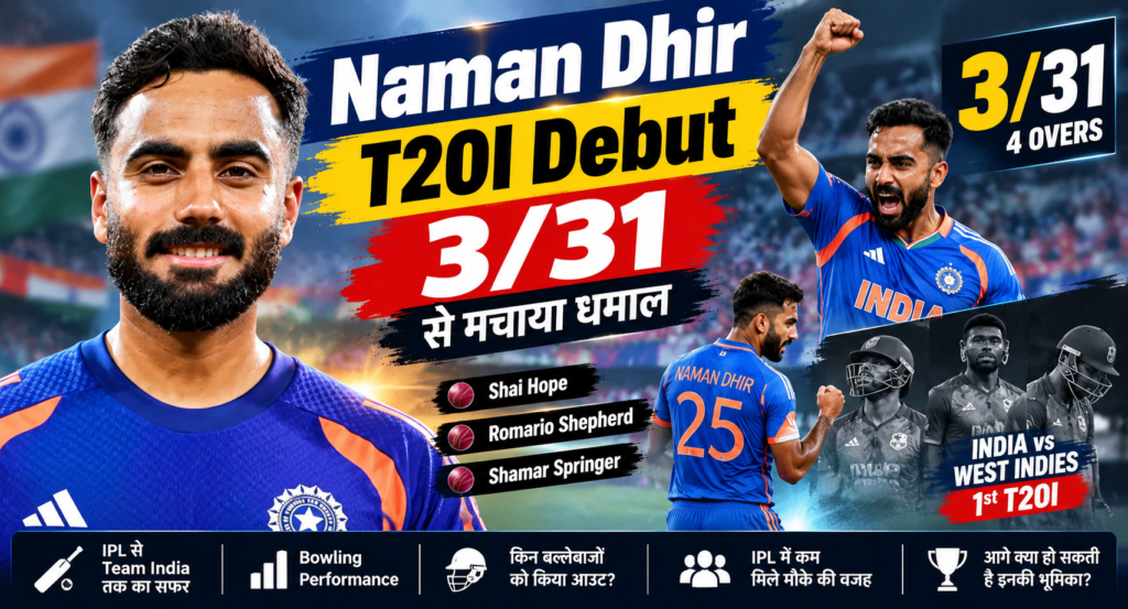 Naman Dhir’s Explosive T20I Debut